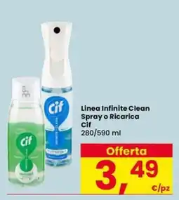 Eurospar Linea Infinite Clean Spray o Ricarica Cif offerta
