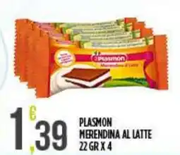 Netto Supermercati Plasmon merendina al latte offerta