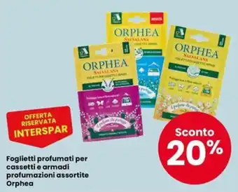 Foglietti profumati per cassetti e armadi profumazioni assortite Orphea