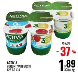 Gecop Activia yogurt vari gusti offerta