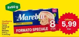 Interspar Tonno all'olio di oliva Mareblu offerta