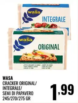 Gecop Wasa cracker original/integrale/semi di papavero offerta