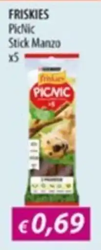 Acqua & Sapone Friskies PicNic Stick Manzo offerta