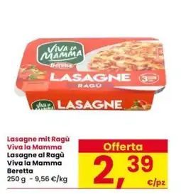 Interspar Lasagne al Ragù Viva la Mamma Beretta offerta