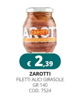 Altasfera Zarotti filetti alici girasole offerta