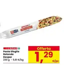 Eurospar Pasta Sfoglia Rotonda Despar offerta