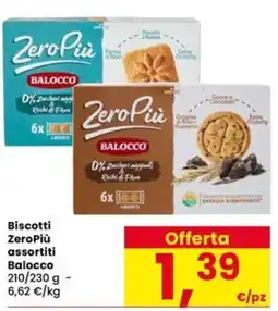 Eurospar Biscotti ZeroPiù assortiti Balocco offerta