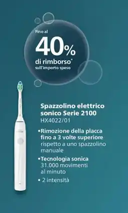Euronics Spazzolino elettrico sonico Serie 2100 offerta