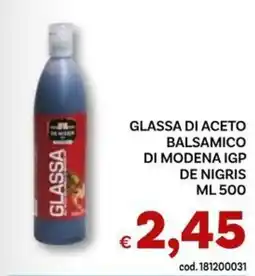 Vivo Supermercati Glassa di aceto balsamico di Modena IGP de Nigris offerta