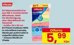 Interspar Panni multiuso 100% in microfibra tramata Vileda offerta