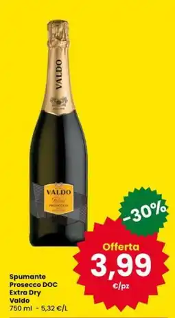 Eurospar Spumante Prosecco DOC Extra Dry Valdo offerta