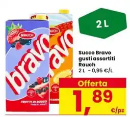 Eurospar Succo Bravo gusti assortiti Rauch offerta