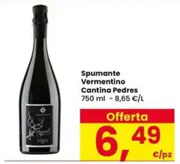 Eurospar Spumante Vermentino Cantina Pedres offerta