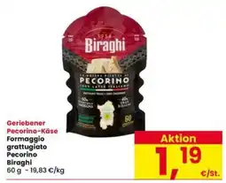 Interspar Geriebener Pecorino-Käse Formaggio grattugiato Pecorino Biraghi offerta