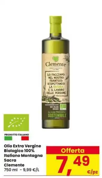 Olio Extra Vergine Biologico 100% Italiano Montagna Sacra Clemente