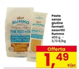 Eurospar Pasta senza glutine formati assortiti Rummo offerta