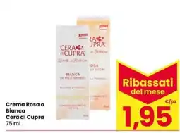 Eurospar Crema Rosa o Bianca Cera di Cupra offerta