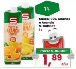 Eurospar Succo 100% Ananas o Arancia S-Budget offerta