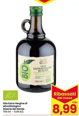 Eurospar Olio Extra Vergine di oliva Biologico Olearia del Garda offerta