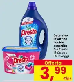 Eurospar Detersivo lavatrice liquido assortito Bio Presto offerta