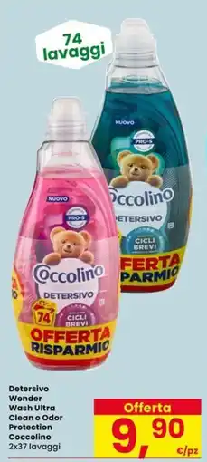 Eurospar Detersivo Wonder Wash Ultra Clean o Odor Protection Coccolino offerta