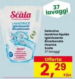 Eurospar Detersivo lavatrice liquido Igienizzante Bicarbonato ricarica Scala offerta