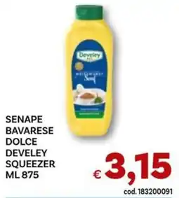 Vivo Supermercati Senape bavarese dolce Develey Squeezer offerta