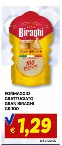 Vivo Supermercati Formaggio grattugiato Gran Biraghi offerta