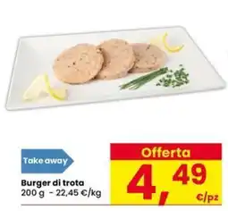 Eurospar Burger di trota offerta