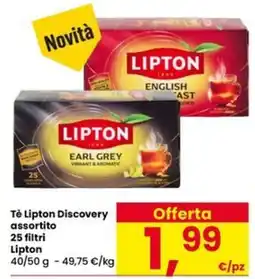 Eurospar Tè Lipton Discovery assortito offerta