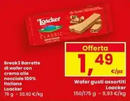 Eurospar Wafer gusti assortiti Loacker offerta