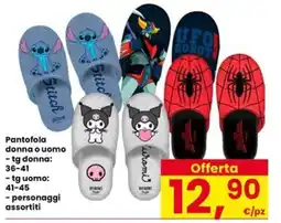 Eurospar Pantofola donna o uomo offerta