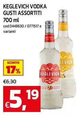 C+C maxigross Keglevich vodka gusti assortiti offerta