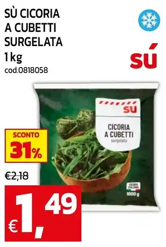Cicoria a cubetti surgelata