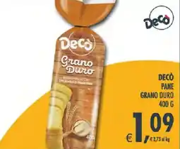 Deco Iperstore Decò pane grano duro offerta