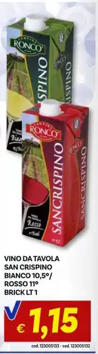 Vivo Supermercati Vino da tavola San Crispino offerta