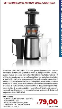 Vivo Supermercati Estrattore Juice Art Next offerta
