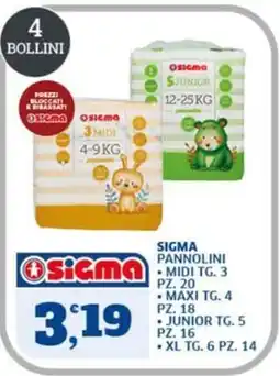 Sigma Sigma pannolini offerta