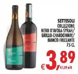 Deco Iperstore Settesoli collezione nero d'avola-syrah/grillo-chardonnay/bianco frizzante offerta