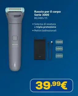 Euronics Rasoio per il corpo Serie 3000 Philips offerta