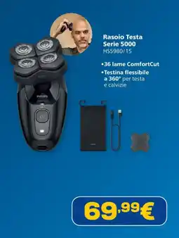 Euronics Rasoio Testa Serie 5000 Philips offerta