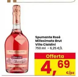 Eurospar Spumante Rosè Millesimato Brut Villa Cialdini offerta