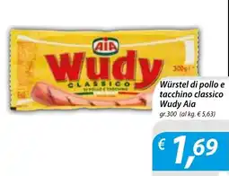 DiMeglio Würstel di pollo e tacchino classico Wudy Aia offerta