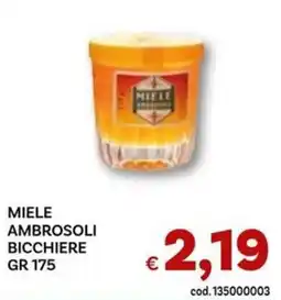 Vivo Supermercati Miele Ambrosoli bicchiere offerta