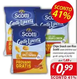 DiMeglio Scotti Chips Snack con Riso offerta