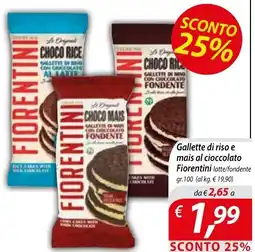 DiMeglio Gallette di riso e mais al cioccolato Fiorentini latte/fondente offerta