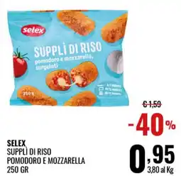 Gecop Selex Supplì di riso pomodoro e mozzarella offerta