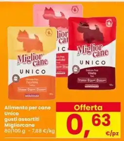 Eurospar Alimento per cane Unico gusti assortiti Migliorcane offerta
