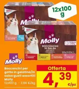 Eurospar Bocconcini per gatto in gelatina/in salsa gusti assortiti Molly offerta