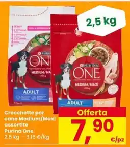 Eurospar Crocchette per cane Medium/Maxi assortite Purina One offerta